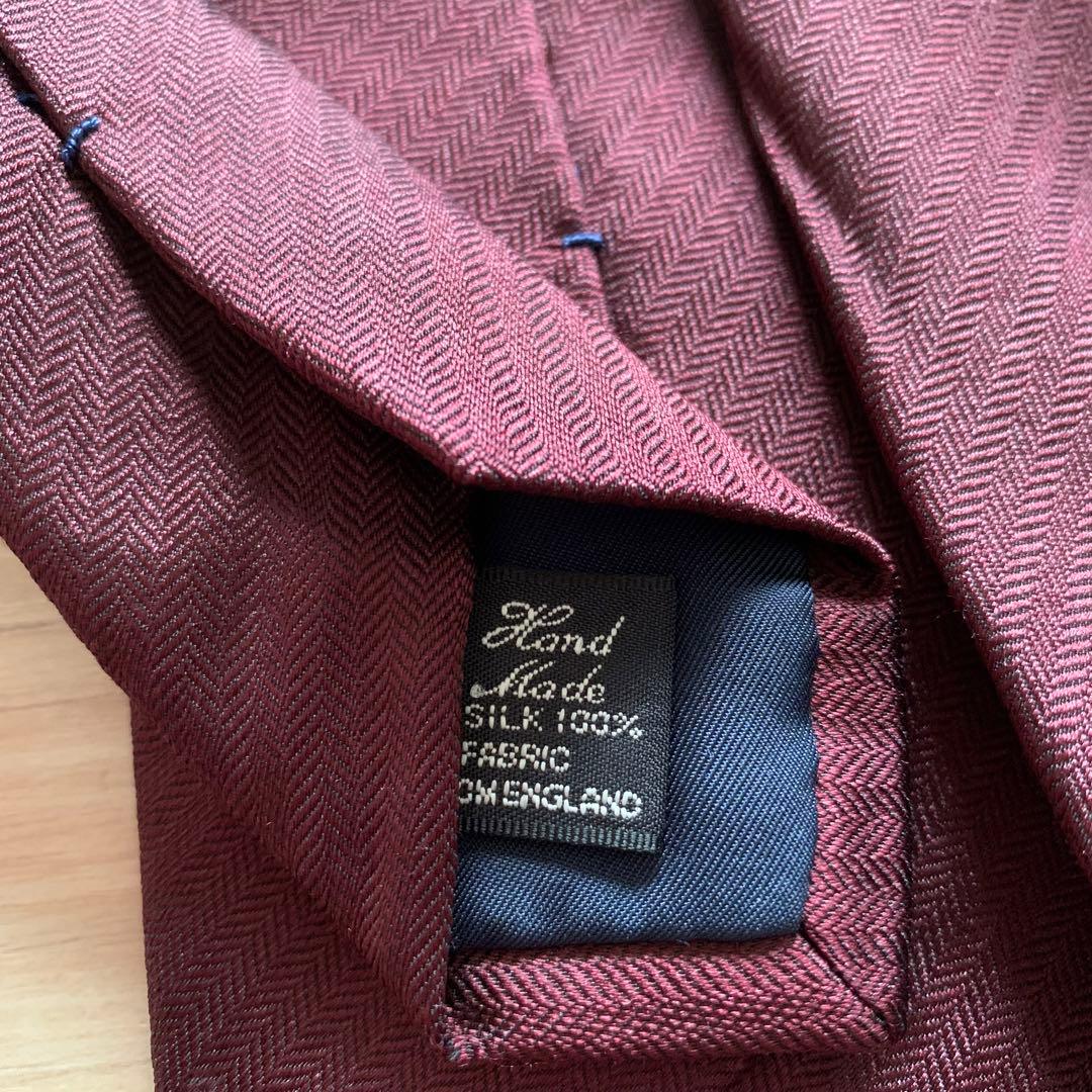 Drake's ドレイクス ネクタイ ボルドー