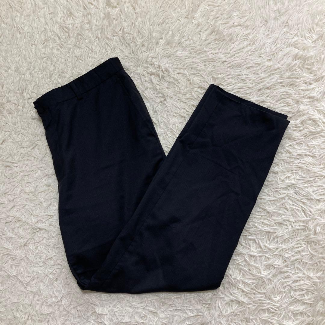 青山 セットアップ スーツ L AB5 3ピース ビジネス ベスト ブラック