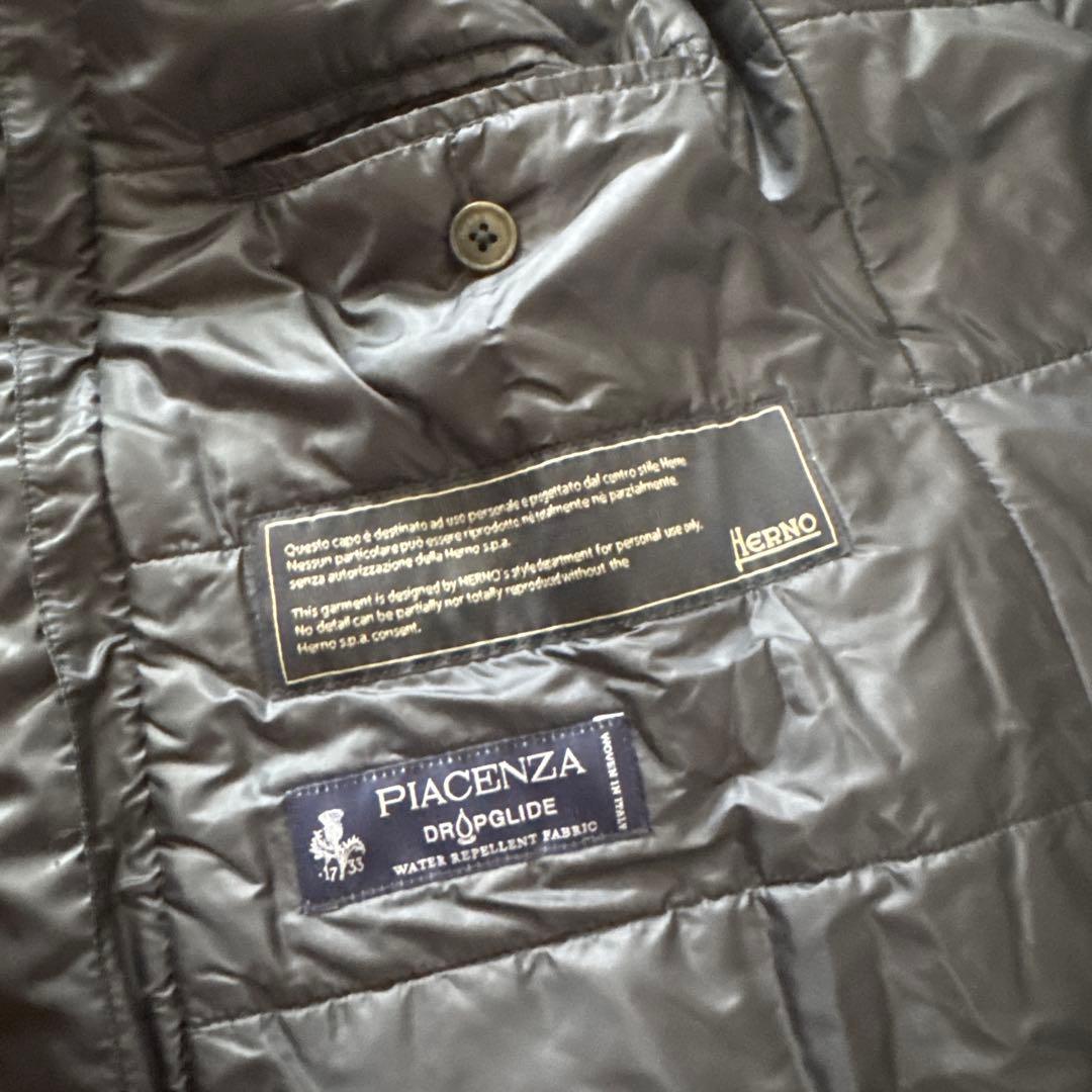 HERNO ライナー カシミヤ チェスターコート 42 ネイビー