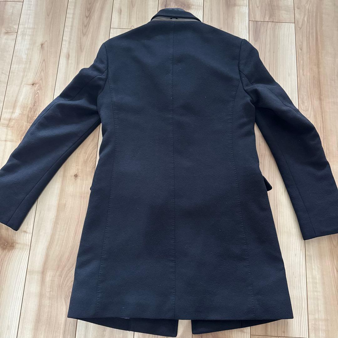 HERNO ライナー カシミヤ チェスターコート 42 ネイビー