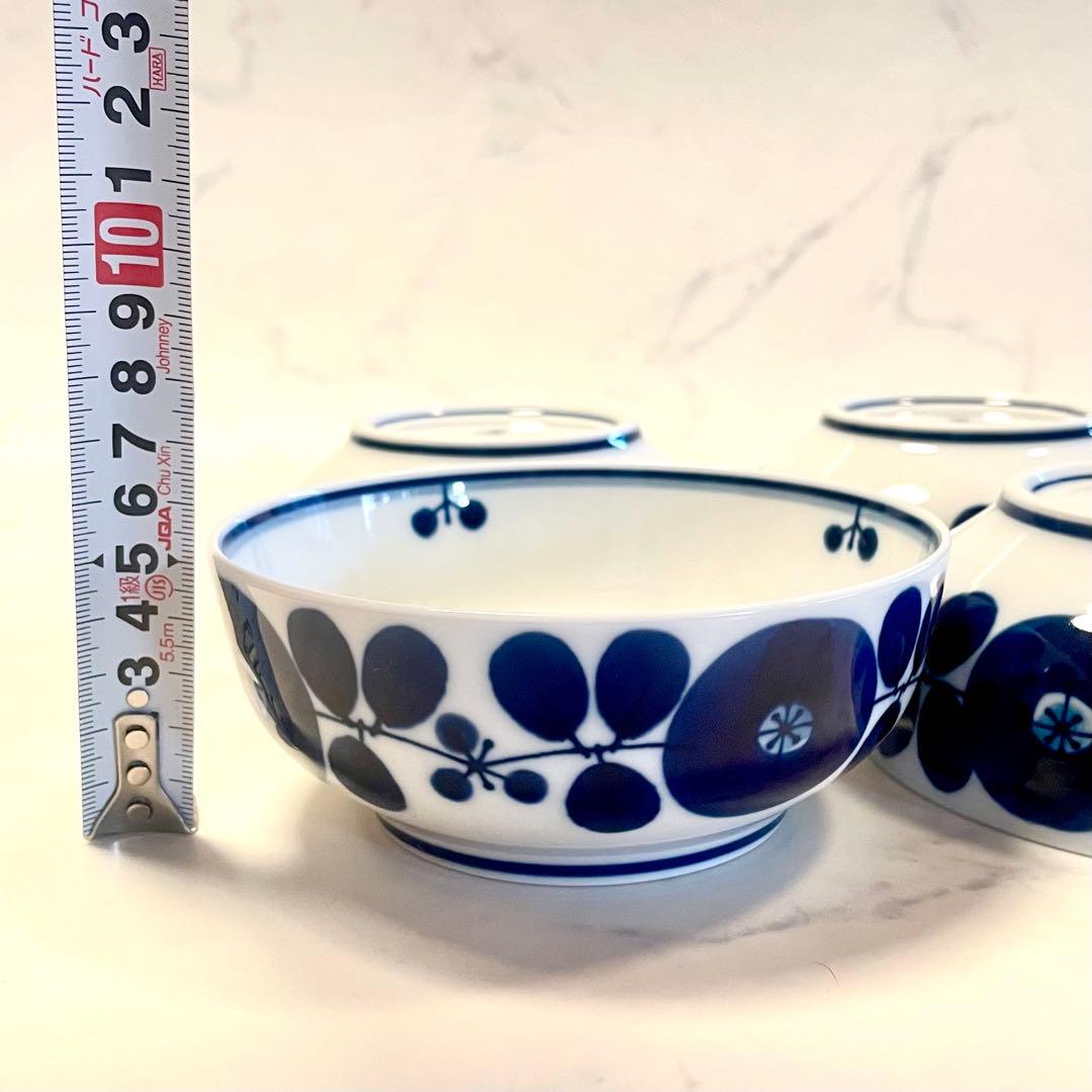 波佐見焼⭐︎白山陶器　ブルームボール　M サイズ1個　Sサイズ4個セット　北欧風