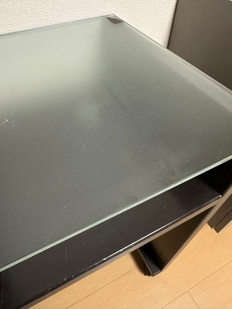 バム フルオーダーテーブル ガラス天板 天板新品 パソコン ネイルデスク