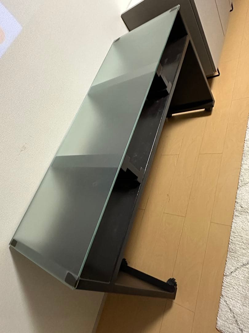 バム フルオーダーテーブル ガラス天板 天板新品 パソコン ネイルデスク