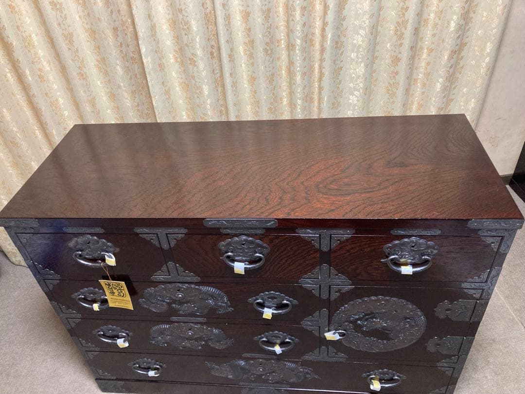 岩谷堂箪笥No.321 4尺整理［白鳥］銅手打