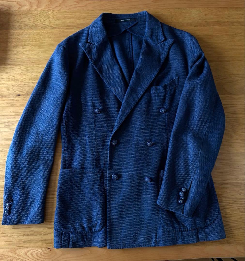 【yoroshi】TAGLIATORE ネイビー ダブルブレストジャケット