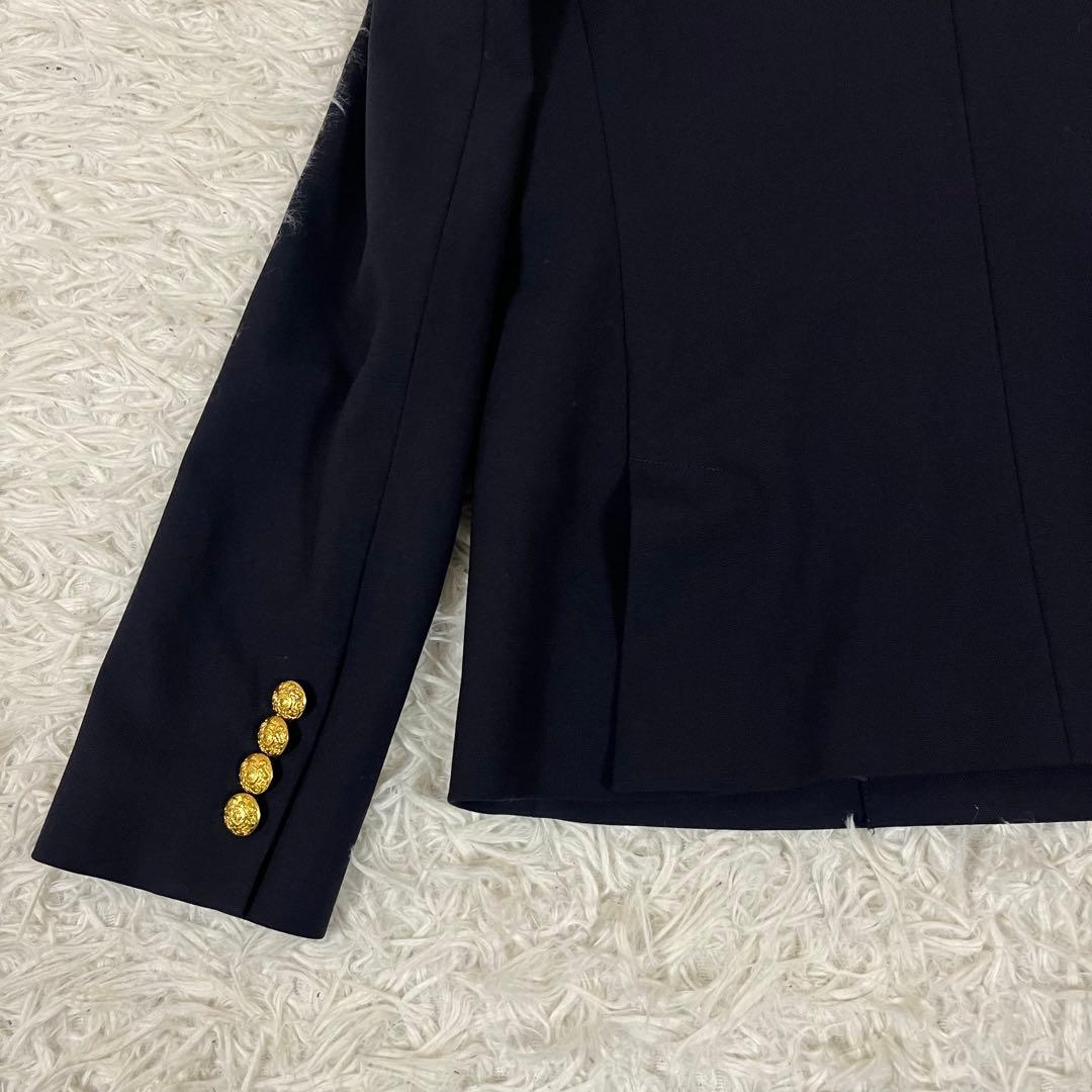 極美品❣️ポロ ラルフローレン 紺ブレ ダブル ワッペン 金ボタン ストレッチ