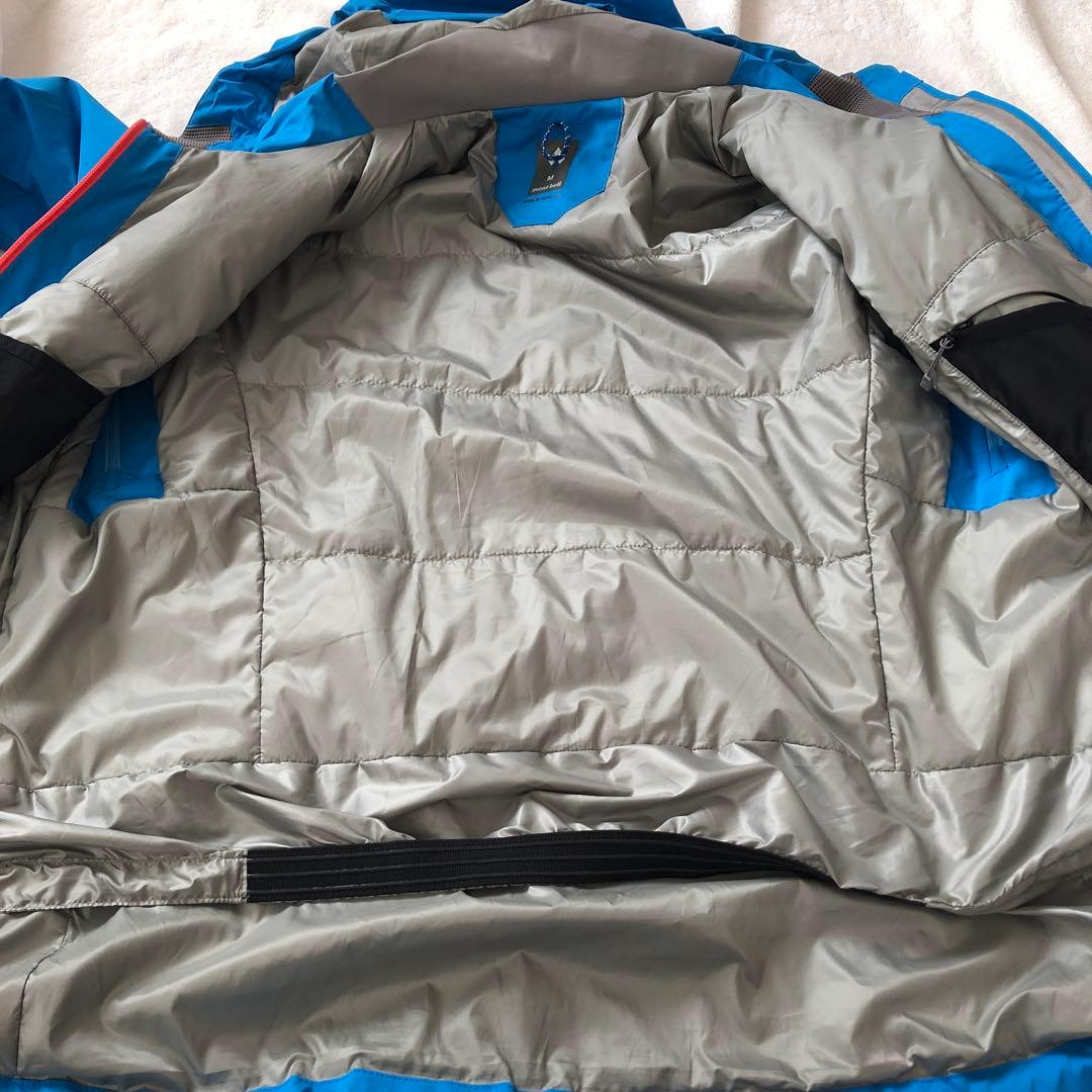 モンベルMストームパーカー青メンズ男性スキー防寒スノボー雪