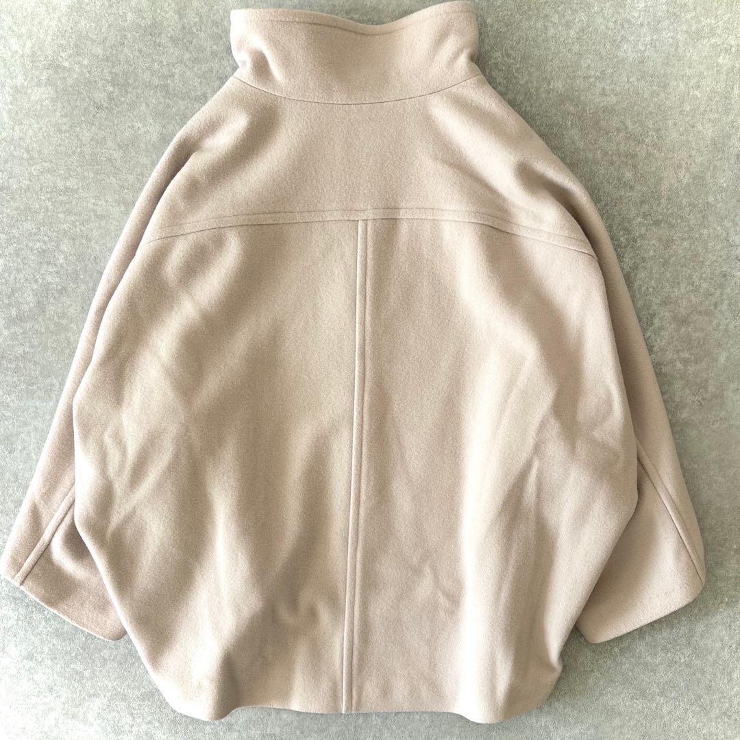 り*ー様 美品 アナイ ラムウール ケープコート ベージュ 36 S相当 ショー