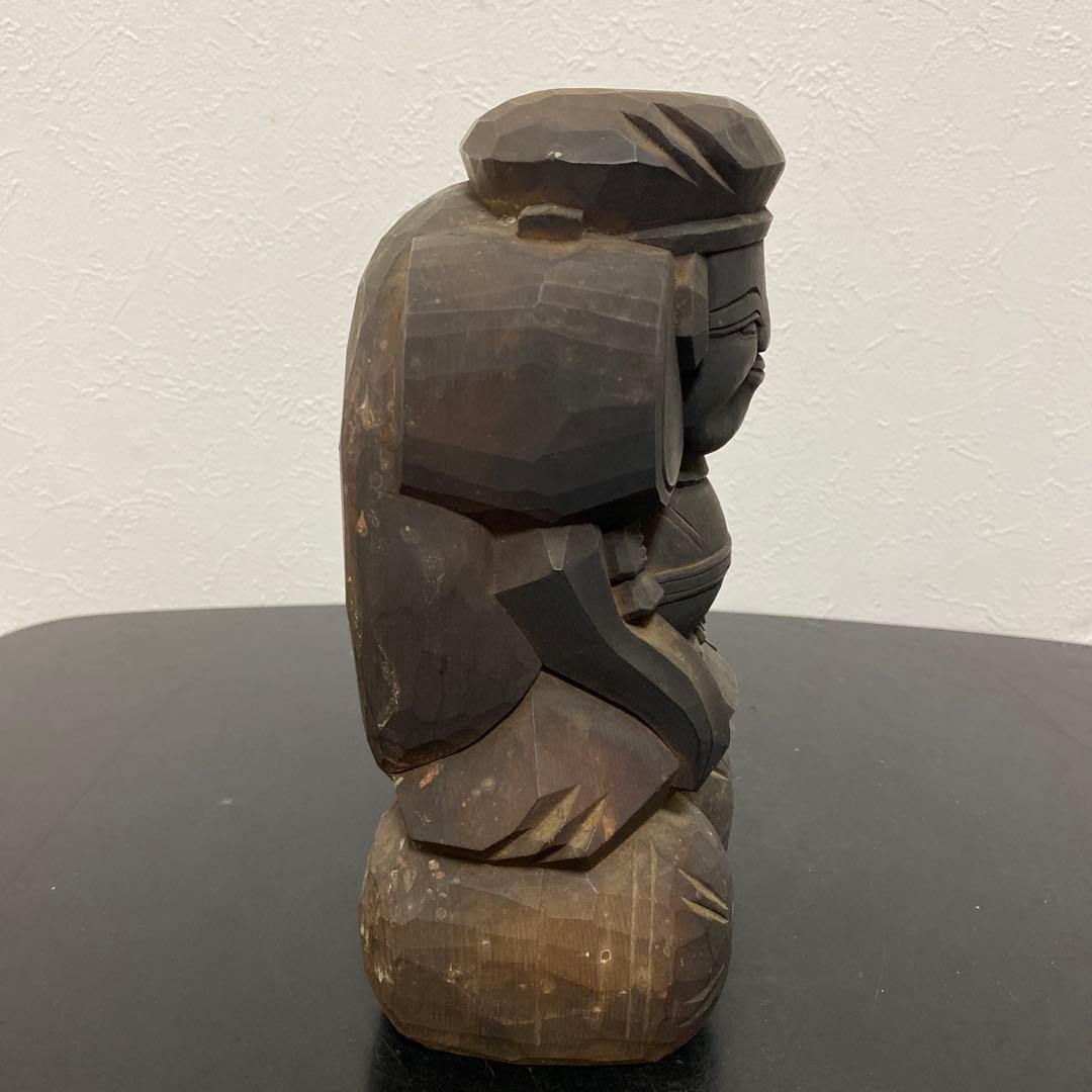 江戸〜明治時代 木彫 大黒天像 民衆仏