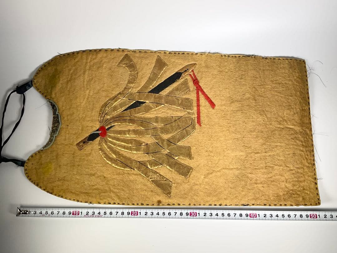 前掛け　金彩　采配図　武具　甲冑　鎧兜　江戸時代