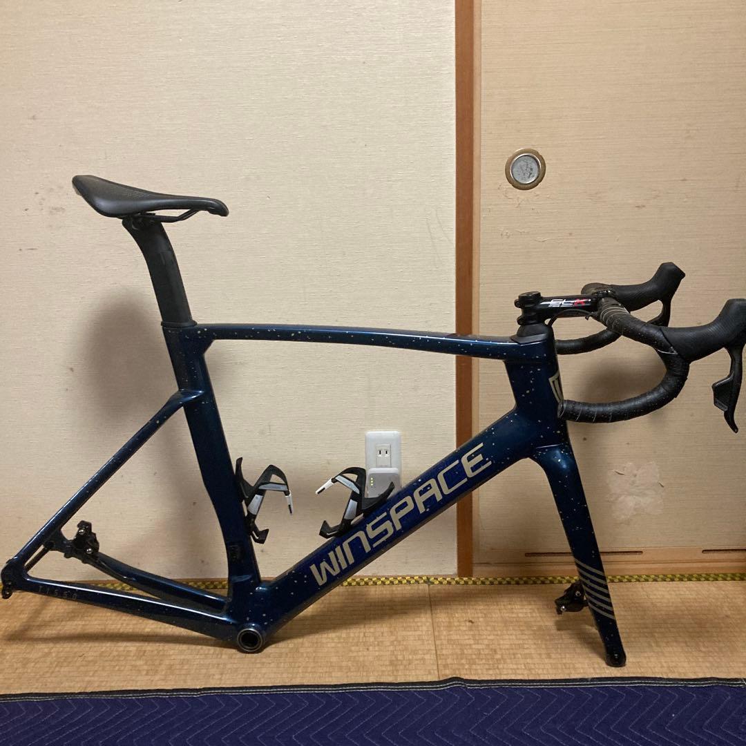 最終値下げWINSPACE ロードバイクフレーム XL スパークル大分カラー