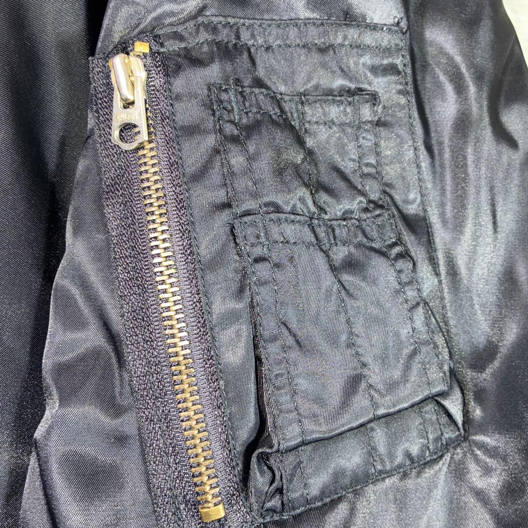 90s OLD MA-1 フライトジャケット TALONジップ ボンバー短丈