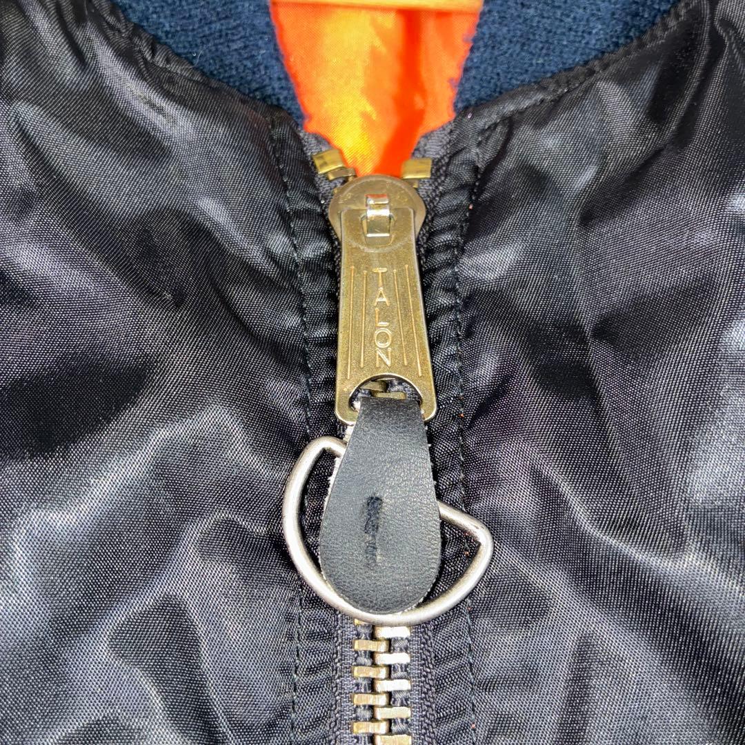 90s OLD MA-1 フライトジャケット TALONジップ ボンバー短丈