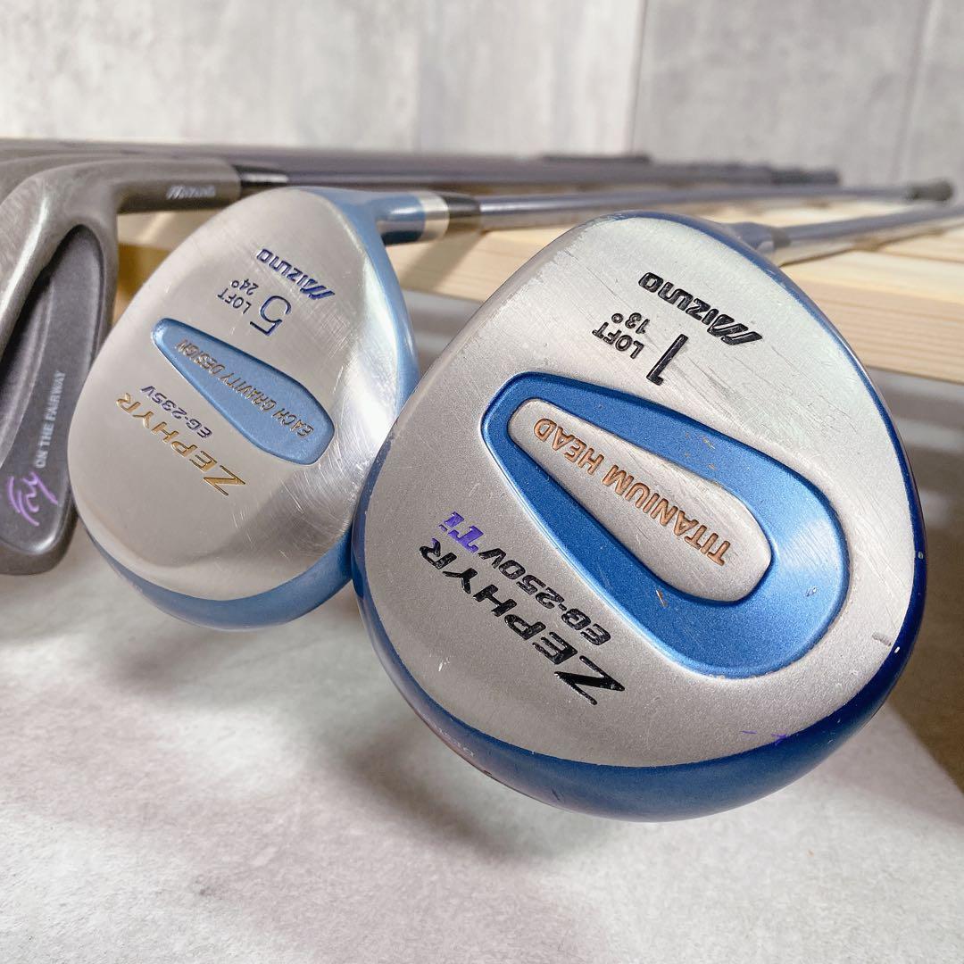 T212 ミズノ ゴルフクラブ レディース セット ゼファー 青 初心者 女子