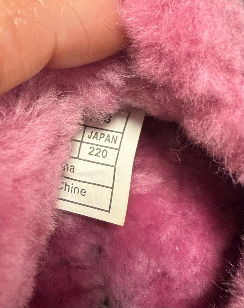 【新品未使用】 アグー UGG モカシン 希少カラー 22cm ネイビー/ピンク