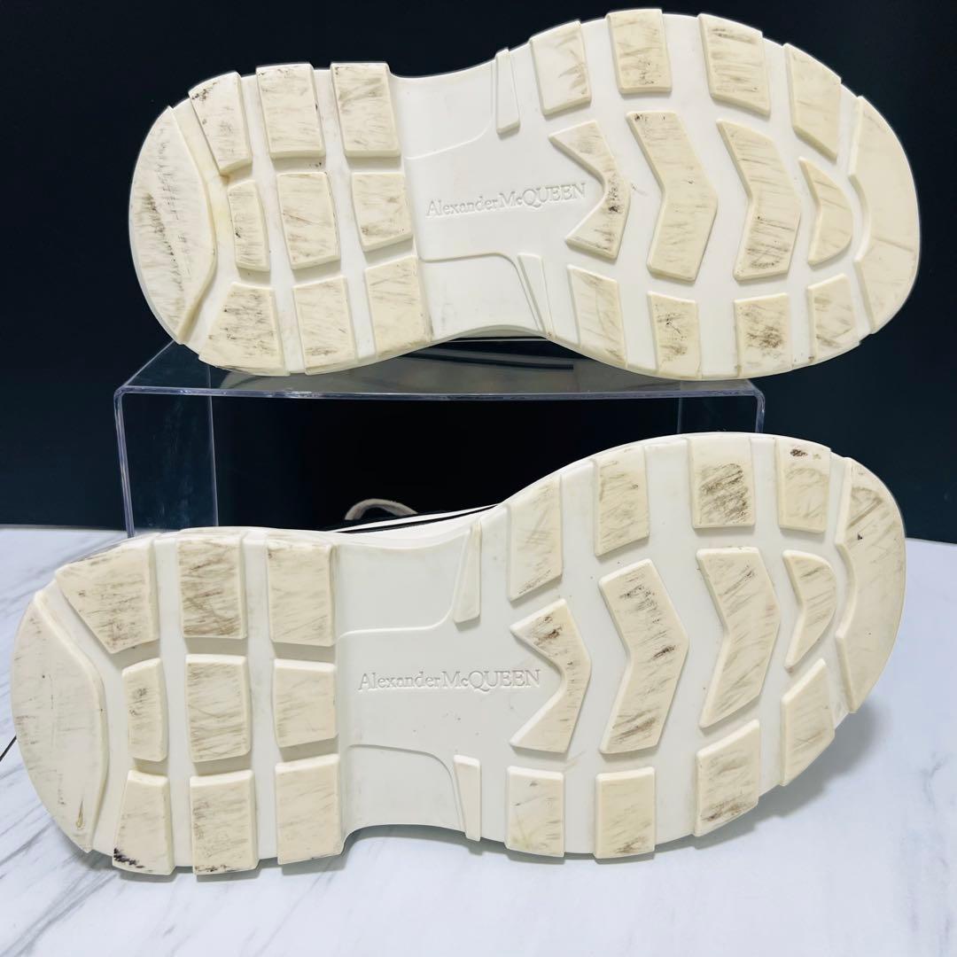 美品 アレキサンダーマックイーン トレッドスリック 厚底 22.5相当 黒白