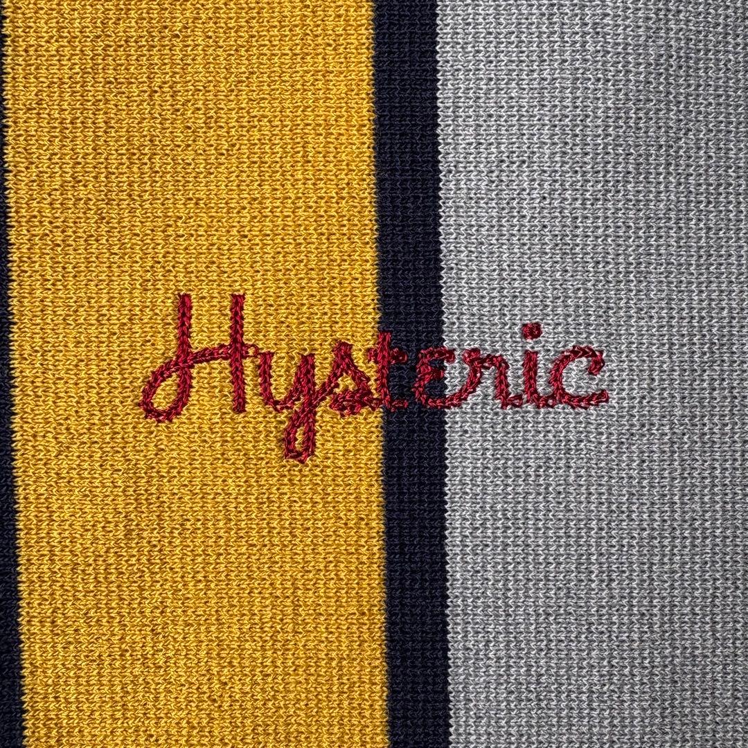 HYSTERIC GLAMOUR 84刺繍 ミラノリブシャツ ニットポロ L
