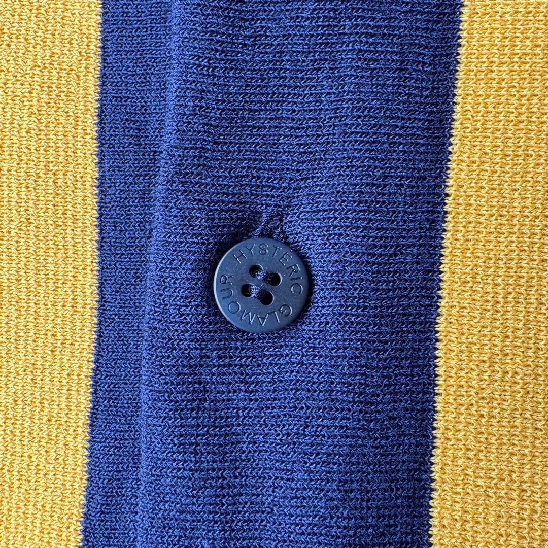 HYSTERIC GLAMOUR 84刺繍 ミラノリブシャツ ニットポロ L