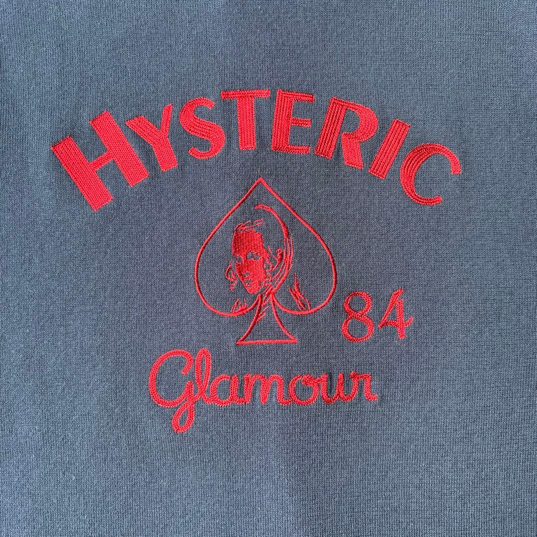 HYSTERIC GLAMOUR 84刺繍 ミラノリブシャツ ニットポロ L
