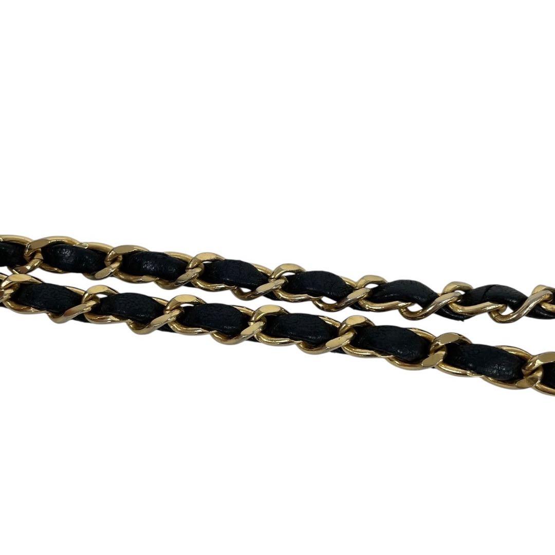 【美品】シャネル　ミニマトラッセ　ラムスキン　チェーンショルダーバッグ　3191