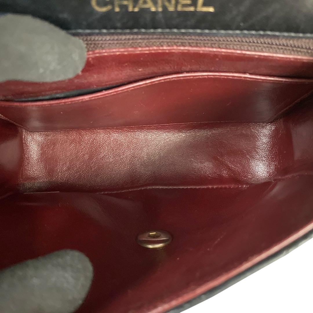 【美品】シャネル　ミニマトラッセ　ラムスキン　チェーンショルダーバッグ　3191