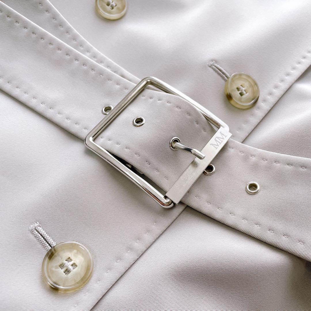 美品✨マックスマーラ アイコントレンチコート Mロゴ裏地 ベルト付き 42 XL