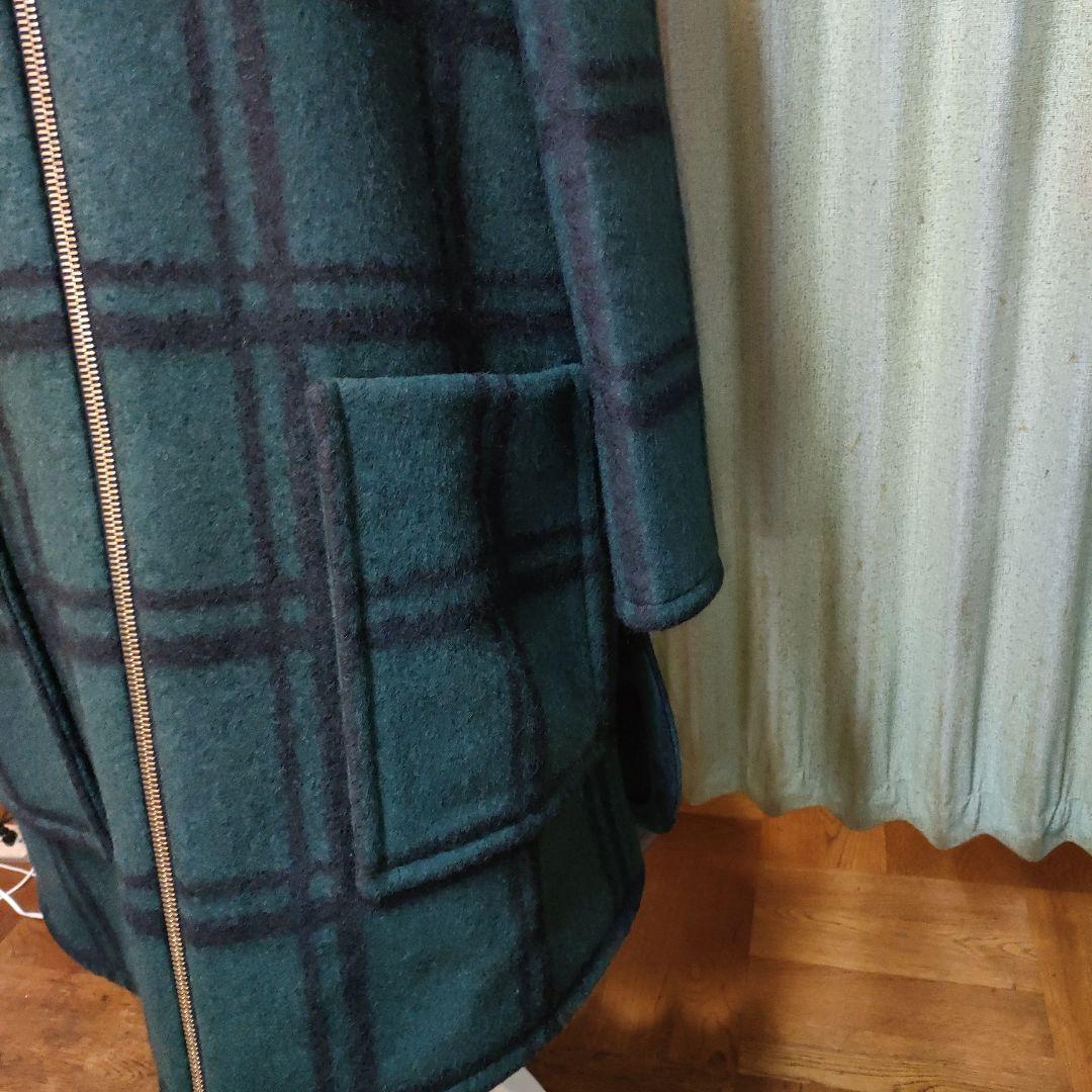 【１月特価】新品未使用　マルニ　 ロングコート　チェック　緑　２８万タグ付