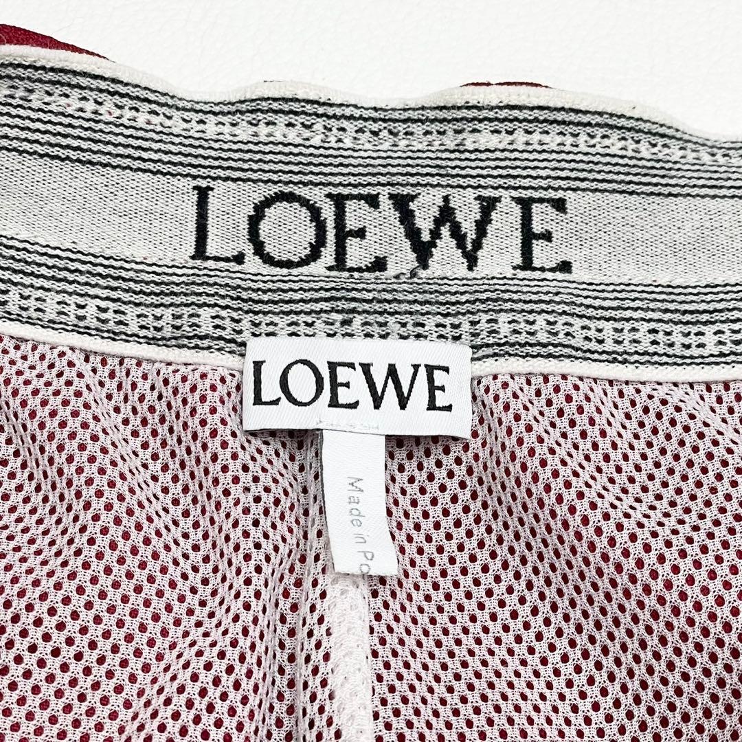 美品 LOEWE ロエベ ハーフパンツ ショートパンツ アナグラム レッド 赤