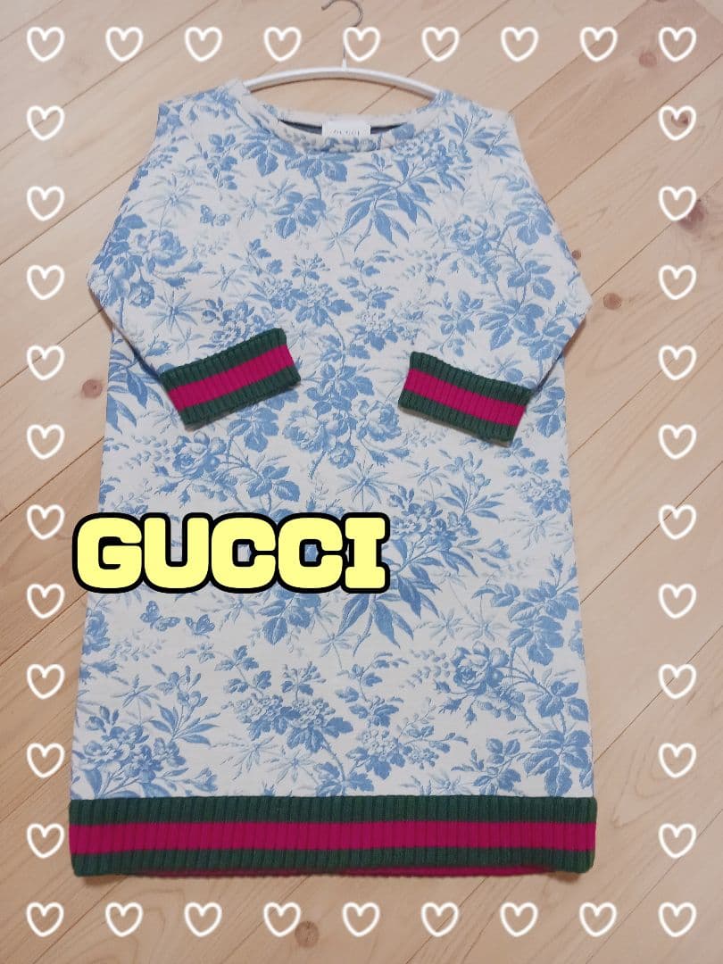 あ*る様 GUCCI　希少　ワンピース　スウェット　シェリーライン　花柄　卒業式