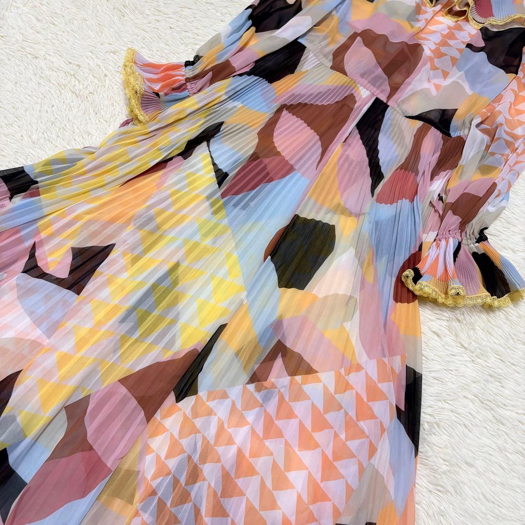 美品 セルフポートレイト 中条あやみ着用 マキシドレス プリーツ ラッフル 多色