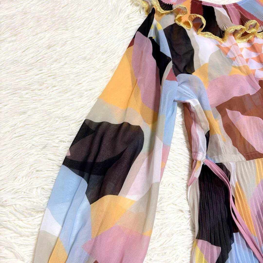 美品 セルフポートレイト 中条あやみ着用 マキシドレス プリーツ ラッフル 多色