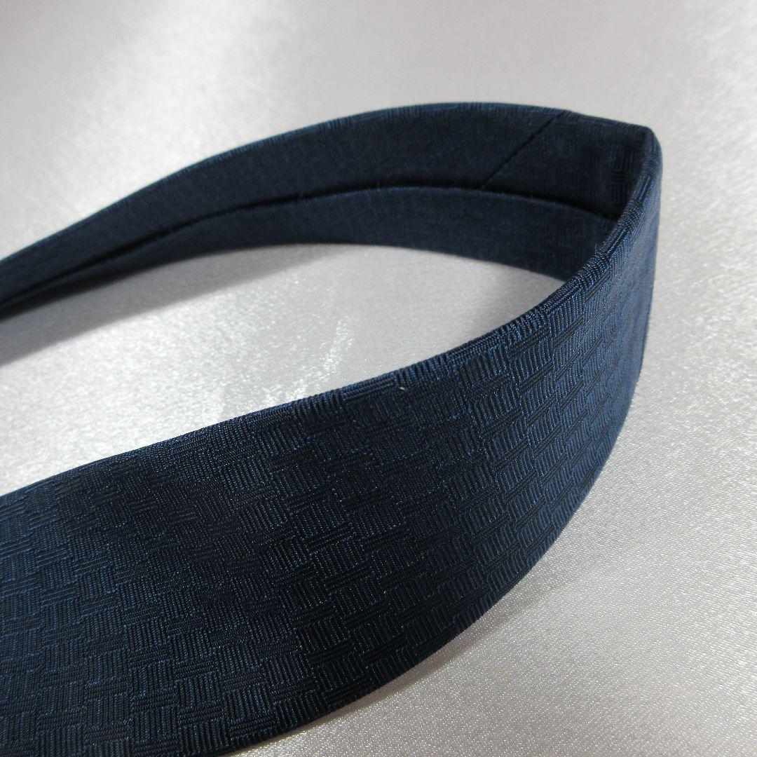 エルメス　H織り　ファソネ　星座　ネイビー　ネクタイ