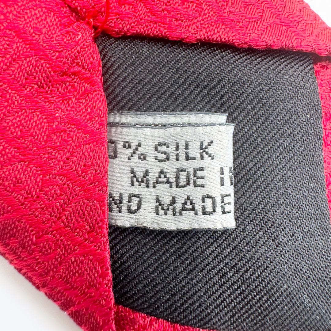 極美品　ディオール　メンズ　ネクタイ　現行タグ　トロッター柄　赤