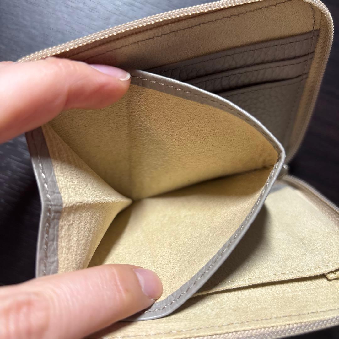 〖ATAO〗二つ折り財布 ミリモ・ケリー グレージュ