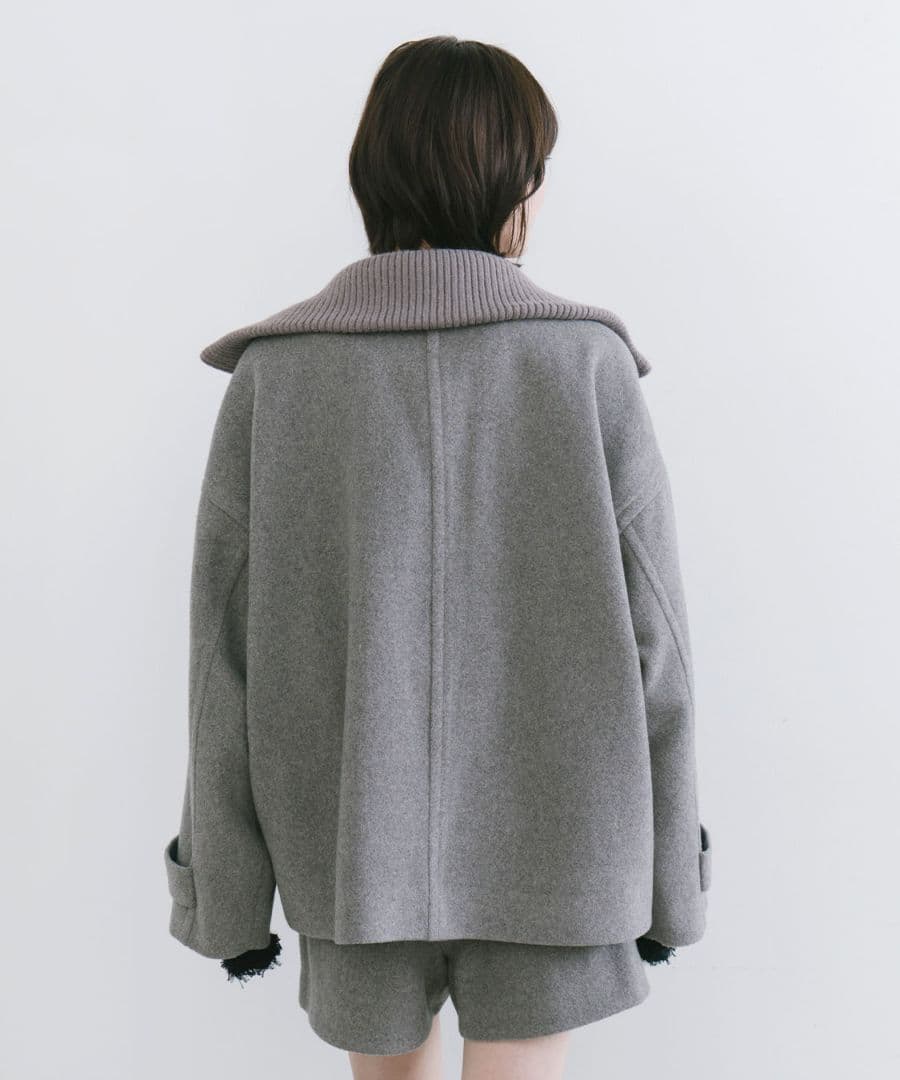 【セール価格以下】 実物写真あり 完売 ココディール リブカラーウール混コート