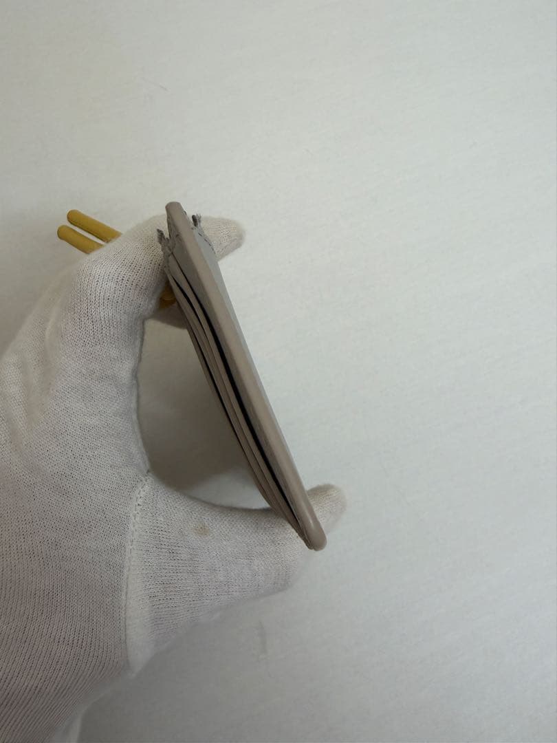 【ロエベ】ノット カードホルダー（シャイニーナパカーフ）　グレー