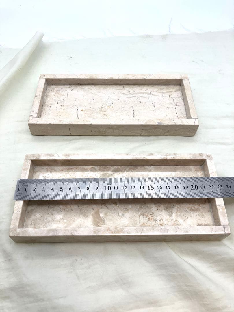 高級天然大理石 高級アメニティートレー　プレート 2つセット ②