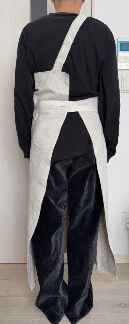 フレンチヴィンテージ　ブッチャー　エプロン　ワンショルダー