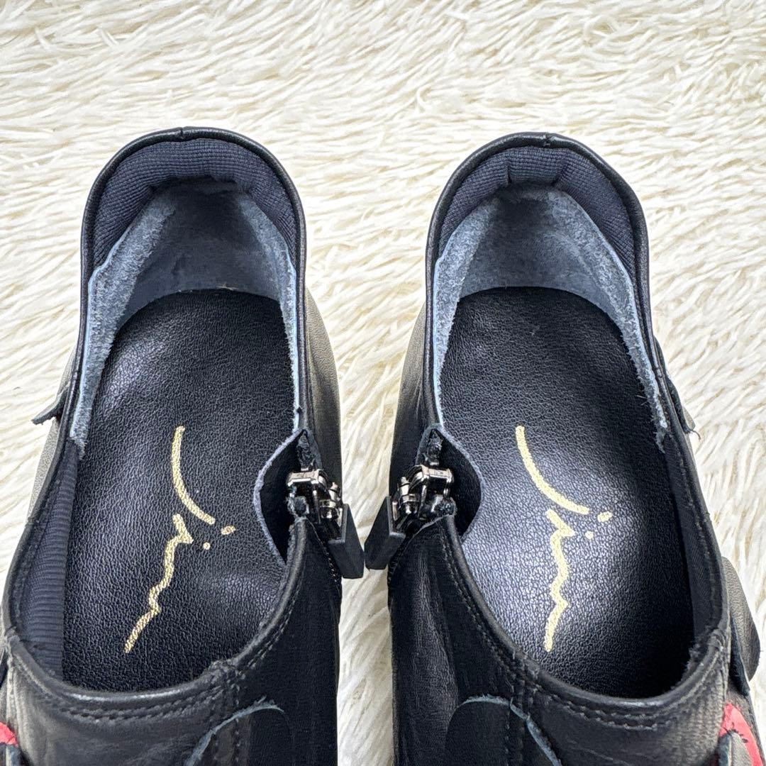 美品、慈雨、ジウ、センソユニコ、サイドジップ、レザーシューズ、靴