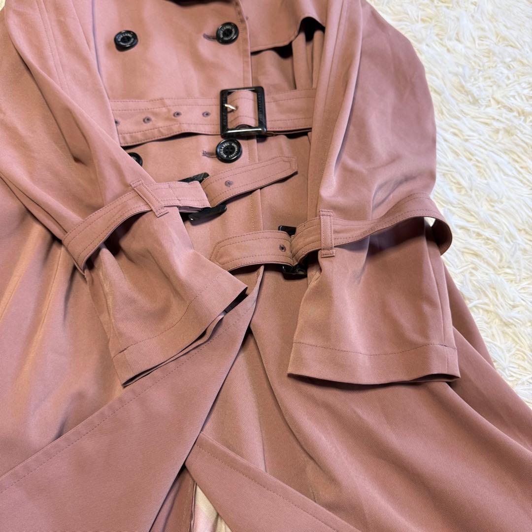 【ブルーレーベルクレストブリッジ】美品♡トレンチコート チェック ピンク 36