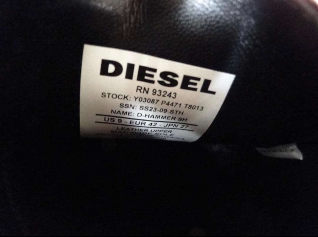 DIESEL D-HAMMER シューズ 27.0㎝　革靴