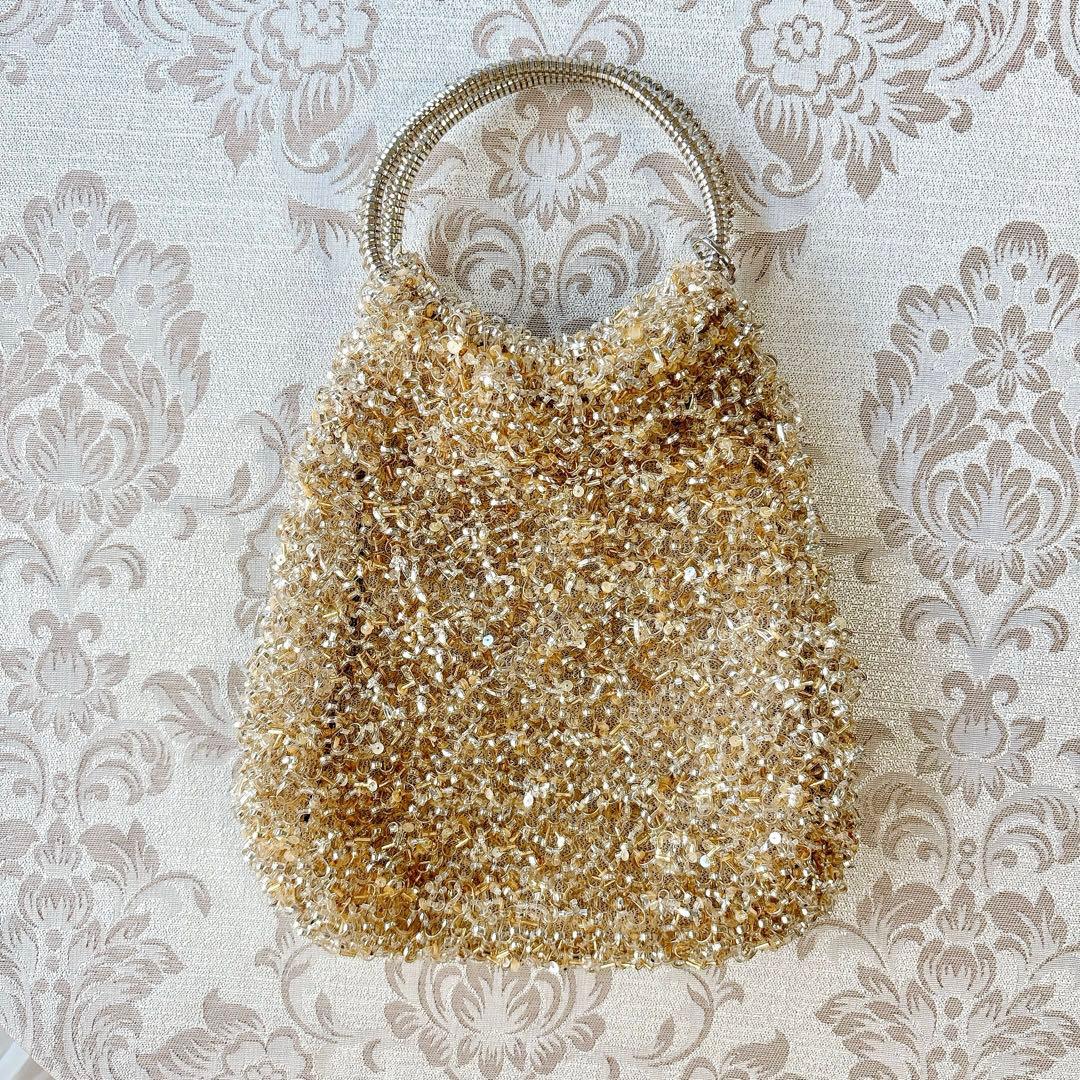 アンテプリマ　ワイヤーグリッター　シルバーゴールド　ハンドバッグ　パーティーに♡