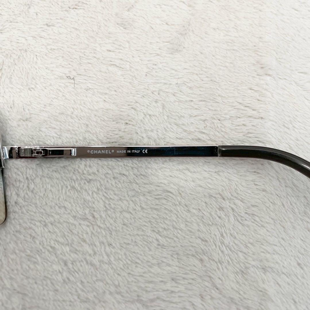 美品✨CHANEL シルバー グラデーション サングラス　ココマーク　リムレス