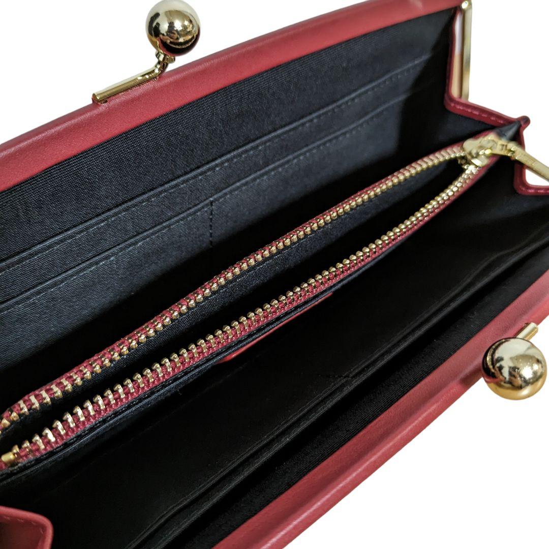 新品 ポールスミス がま口長財布 PSレターズ レッド レディース