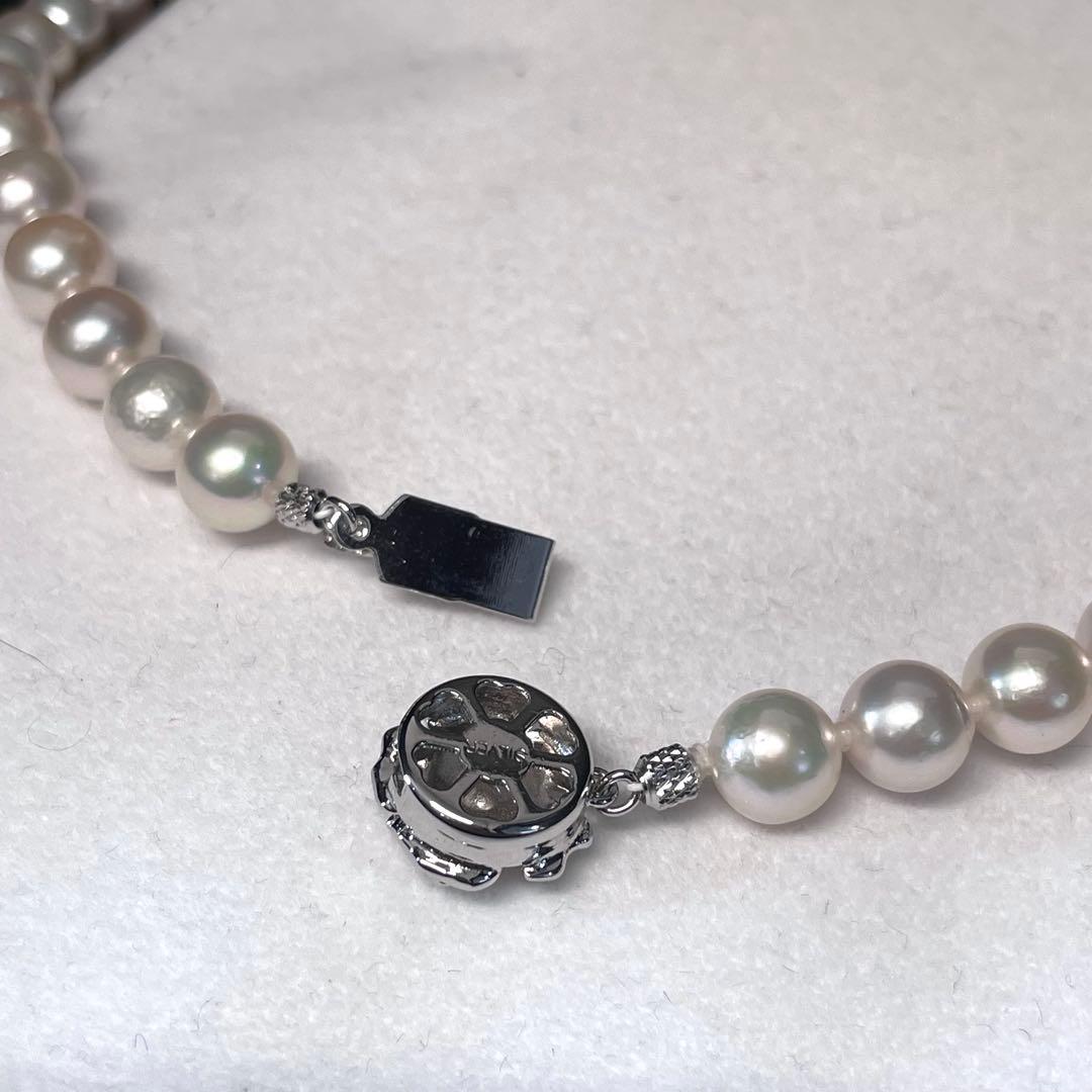 【高島屋 大珠 】美品 あこや真珠パールネックレス 8.0-8.4mm テリ強