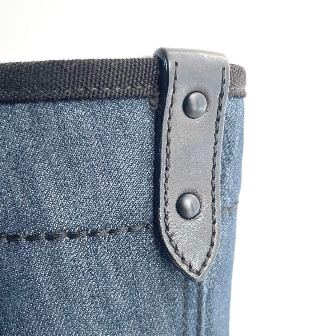 【美品】PRADA プラダ 2way カナパ トートバッグ バケツ型 デニム