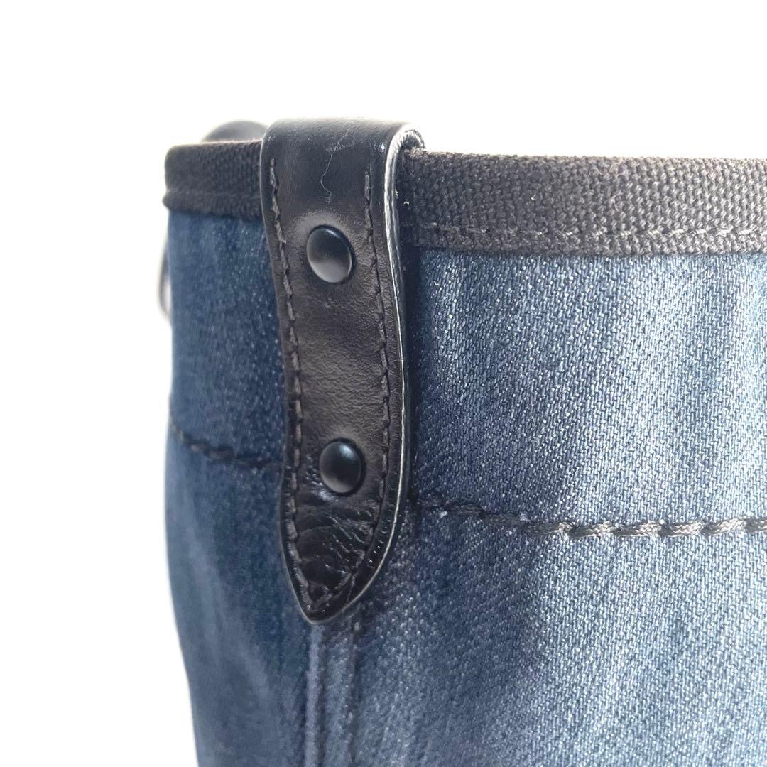【美品】PRADA プラダ 2way カナパ トートバッグ バケツ型 デニム