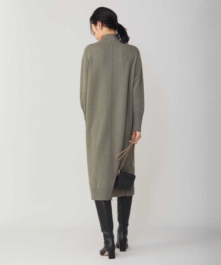 ICB ニット　ロング　ワンピース　S カシミア混　メリノウール