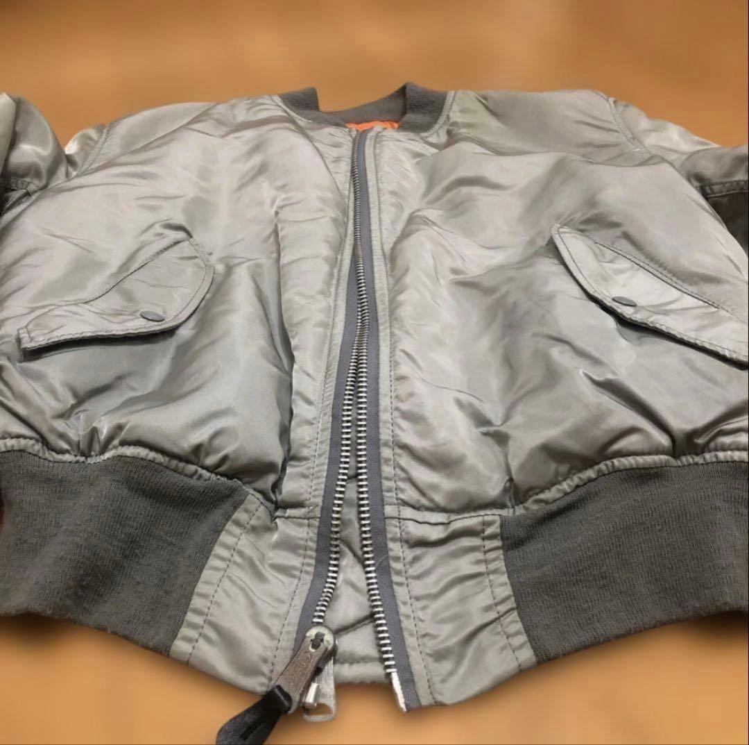 希少カラー 90s USA製 ALPHA INDUSTRIES MA-1グレーL