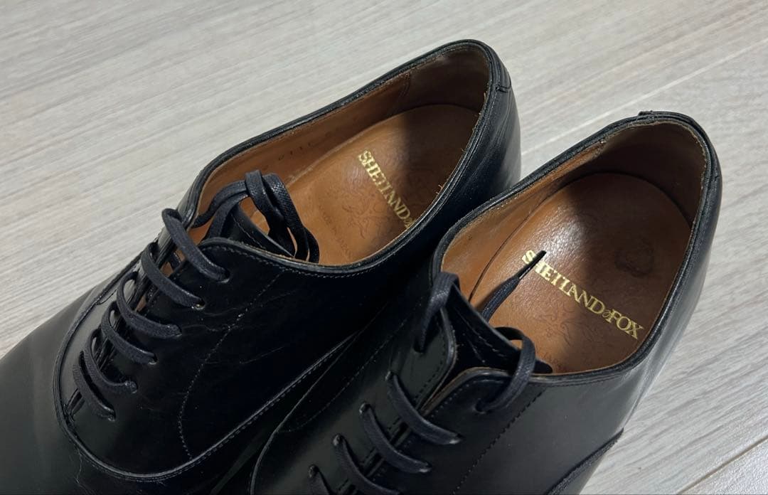 シェットランドフォックス 011F ケンジントン2 ストレートチップ ブラック